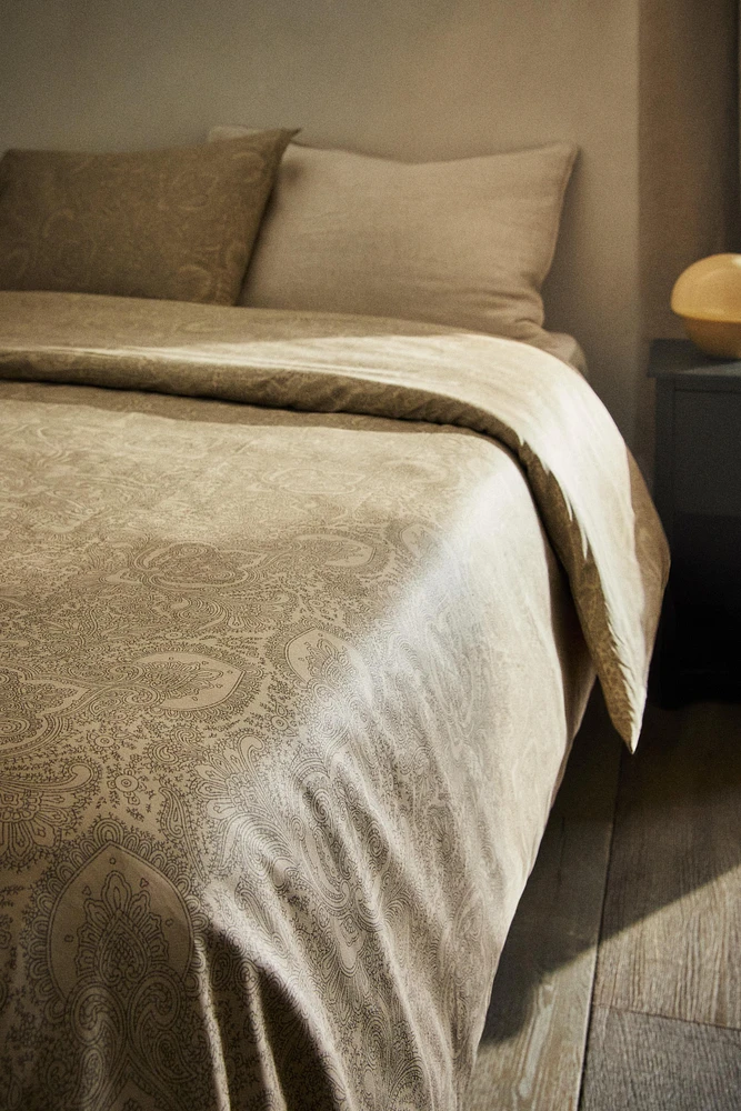 SATEEN JACQUARD DUVET COVER