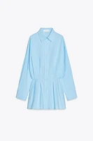 SHIRT DRESS WITH PLEATS