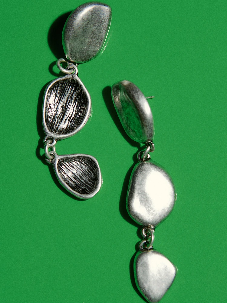Boucles d’oreilles pendantes feuille
