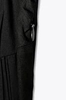 SHORT POPLIN LACE DRESS
