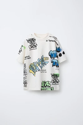GRAFFITI PRINT T-SHIRT