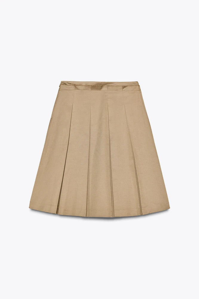 PLEATED MIDI SKIRT