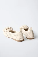 CROCHET FLOWER BALLET FLATS