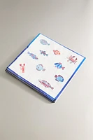 LOT 20 SERVIETTES DE TABLE PAPIER POISSONS