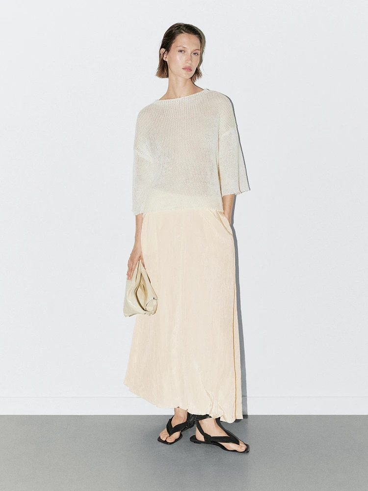 Oversize short sleeve sweater - STUDIO