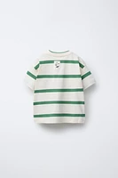 STRIPED LABEL T-SHIRT