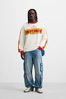 RACING PRINT STRUCTURE SWEATSHIRT