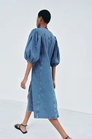 DENIM MIDI DRESS ZW COLLECTION