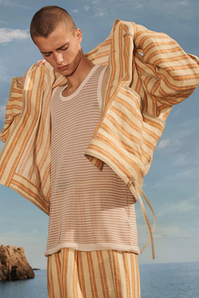 LIMITED EDITION STRIPED LINEN JACKET