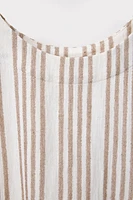 BOW TRIM STRIPED TOP