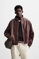 RELAXED FIT LEATHER JACKET