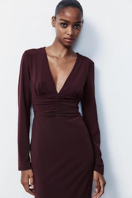 ROBE MI-LONGUE DRAPÉE