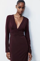 ROBE MI-LONGUE DRAPÉE