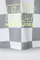 PLAID TEXT POLO SHIRT
