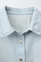 KNOTTED DENIM SHIRT