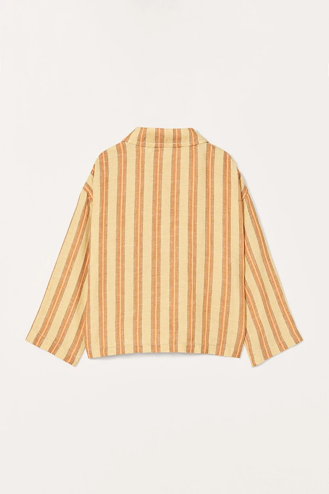 CHEMISE À RAYURES 100 % LIN ÉDITION LIMITÉE