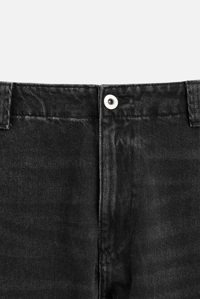 FLARE FIT ZIPPERED JEANS