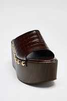 EMBOSSED PLATFORM WEDGES