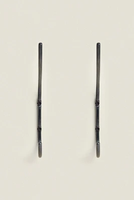 PACK OF LARGE DARK METAL HOOKS