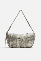 WORN-EFFECT FABRIC BAG