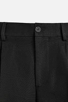 LIMITED EDITION LINEN COTTON PLEATED SHORTS