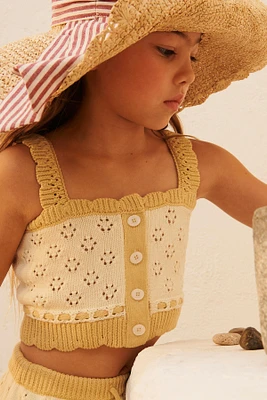 TOP EN MAILLE AJOURÉE ÉDITION LIMITÉE