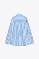 CHEMISE OVERSIZE TOP EN POPELINE À RAYURES