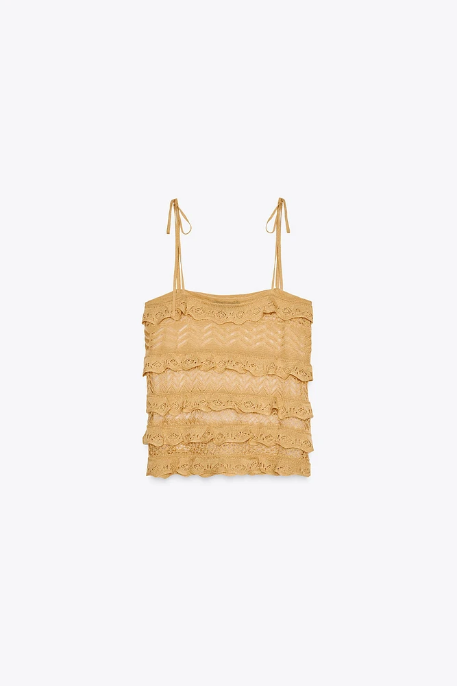 POINTELLE KNIT TOP