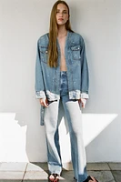 RIPPED TRF DENIM OVERSHIRT