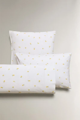 MIMOSA PRINT COTTON PILLOWCASE