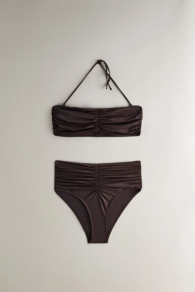 GATHERED BEACH BIKINI TOP
