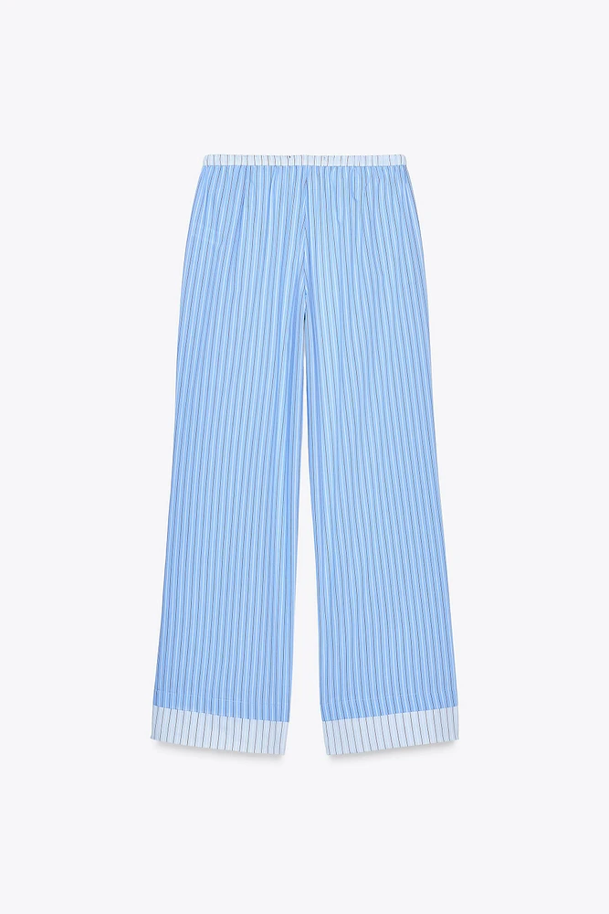PANTALON DE STYLE PYJAMA À RAYURES