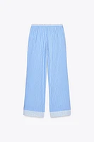 PANTALON DE STYLE PYJAMA À RAYURES