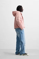 VESTE DÉLAVÉE À CAPUCHE