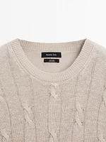 100% linen cable-knit sweater