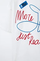 EMBROIDERED TEXT T-SHIRT