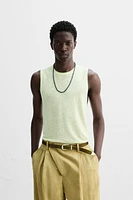 T-SHIRT DÉBARDEUR VISCOSE ET LIN