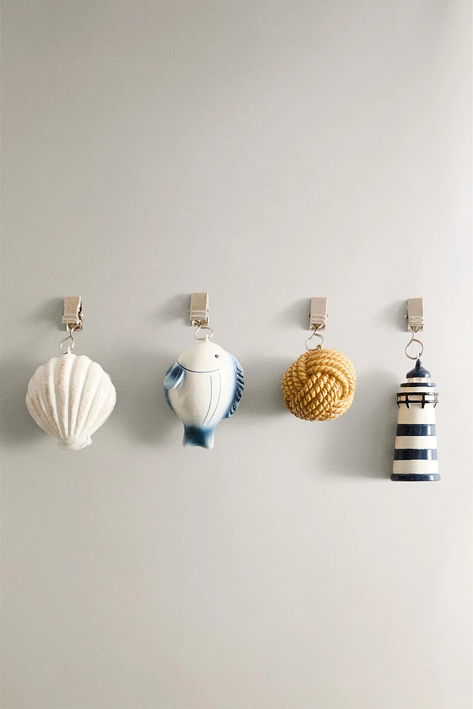 SET OF MARINE TABLECLOTH CLIPS (SET OF 4)