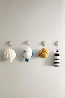 SET OF MARINE TABLECLOTH CLIPS (SET OF 4)