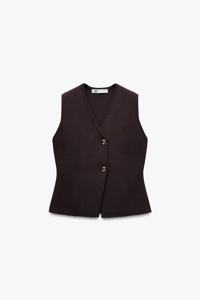 SMOOTH KNIT VEST TOP