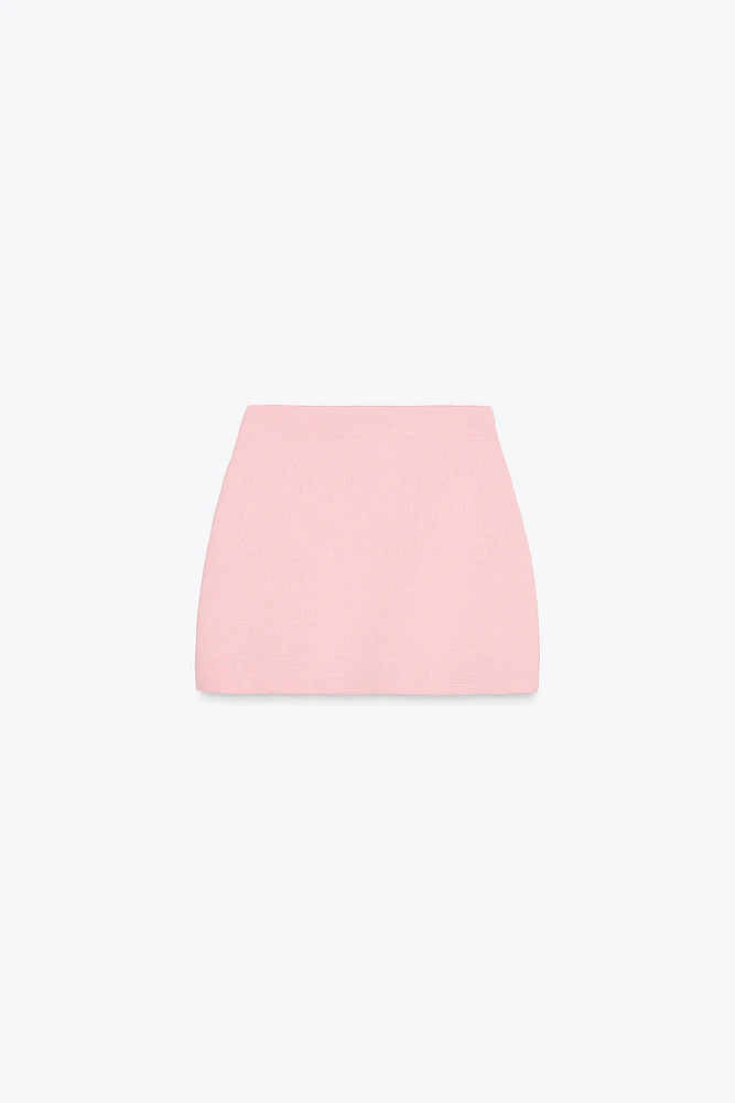 KNIT MINI SKIRT