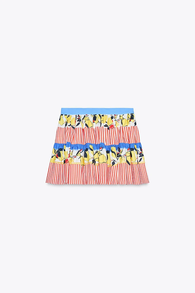 LEMON PRINT MINI SKIRT