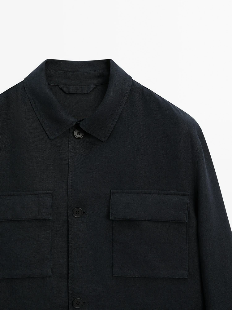 100% linen jacket with pockets
