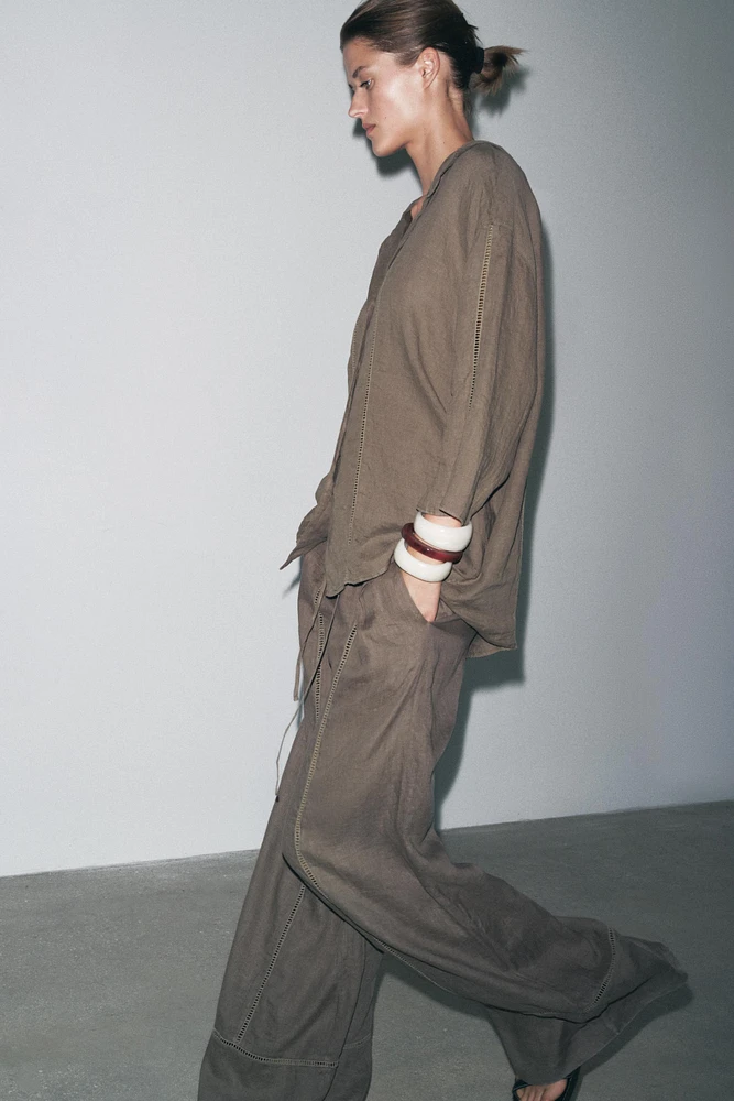 PANTALON LARGE 100 % LIN COLLECTION ZW
