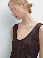 Strappy top with textured detail