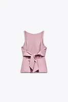 PEPLUM BOW TOP