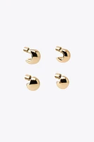 PACK OF HALF HOOP EARRINGS