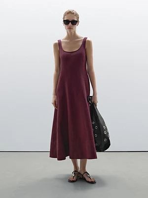 Robe longue fluide 100 % lin