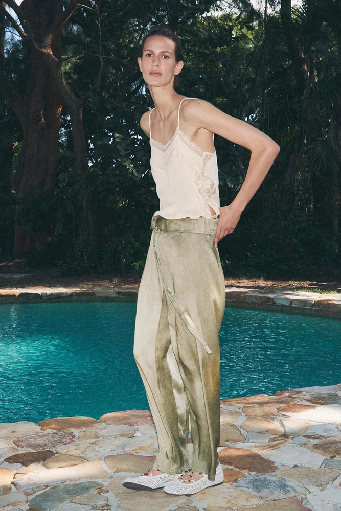 PANTALON FLUIDE TAILLE BASSE ZW COLLECTION
