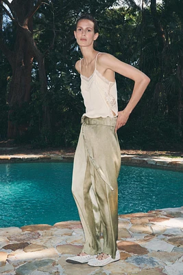 PANTALON FLUIDE TAILLE BASSE ZW COLLECTION